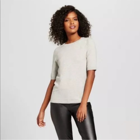 Who What Wear Sweaters - NEW Women's Elbow Sleeve Button Back- Gray